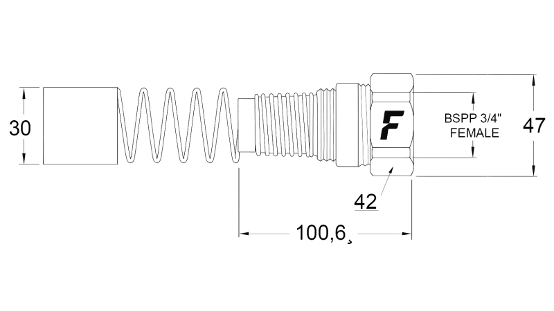 FEMALE QUICK COUPLING FOR MULTI-FASTER 3/4 FIXED PART