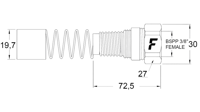 FEMALE QUICK COUPLING FOR MULTI-FASTER 3/8 FIXED PART