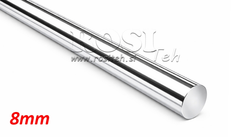 CHROME-PLATED HYDRAULIC CYLINDER PISTON ROD C45 - 8mm (1000mm)
