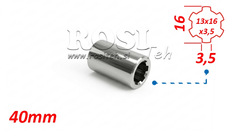 PTO ADAPTER BUSH 13x16x3,5 (6 SPLINES) (40 mm)