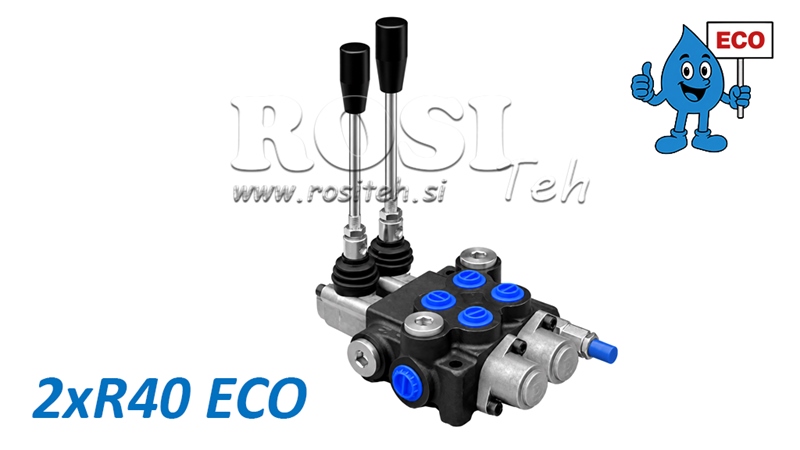 HYDRAULIC MANUAL VALVE – 2-SECTION DIRECTIONAL CONTROL VALVE 2xR40 ECO