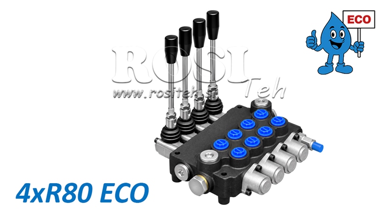 HYDRAULIC MANUAL VALVE – 4-SECTION DIRECTIONAL CONTROL VALVE 4xR80 ECO