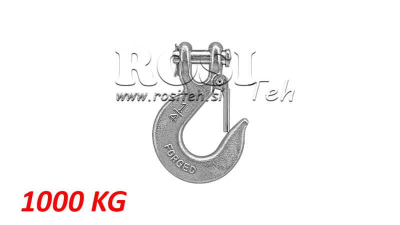 HOOK WITH SAFETY LATCH - 1000 KG