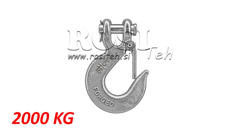 HOOK WITH SAFETY LATCH - 2000 KG