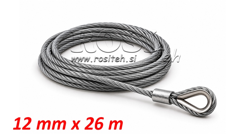 STEEL WIRE ROPE FOR WINCH RS-20000 - 9100 kg