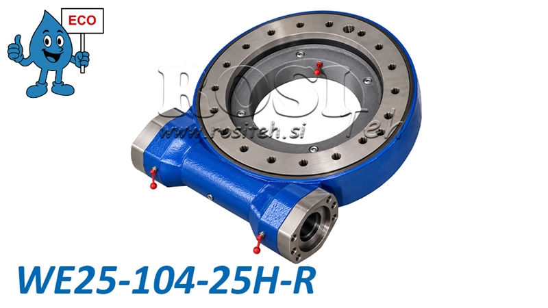 WORM GEAR SLEW DRIVE SERIES WEA25 - 34,2 kNm - GEAR RATIO 104:1 - ECO