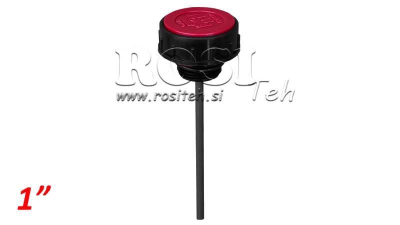 Fyllningsplugg 1 med nivåstav och andningsventil