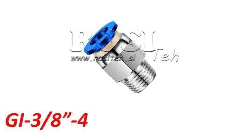 CONECTOR RECTO DE ENCHUFE NEUMÁTICO TPA CON ROSCA GI-038-4