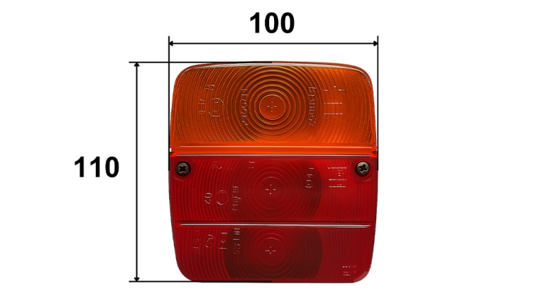 LUČ ZADNJA DESNA KVADRATNA 3 POZ