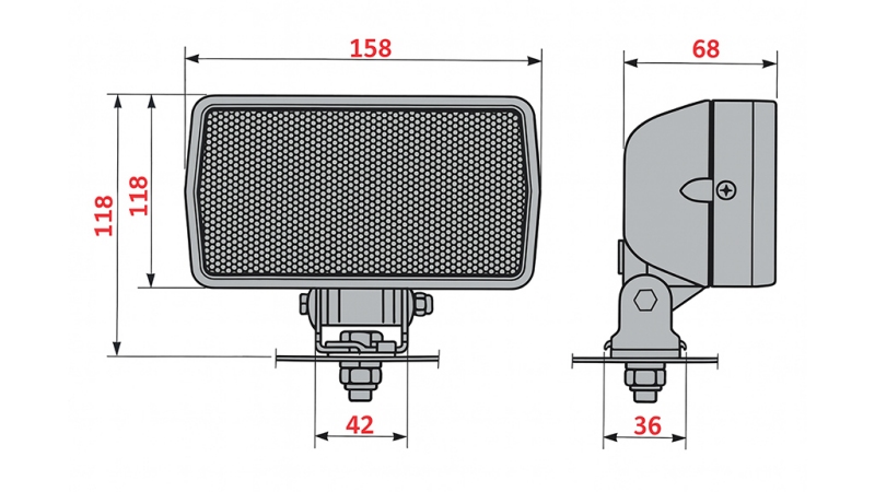 TRACTOR WORK LIGHT COBO HALOGEN