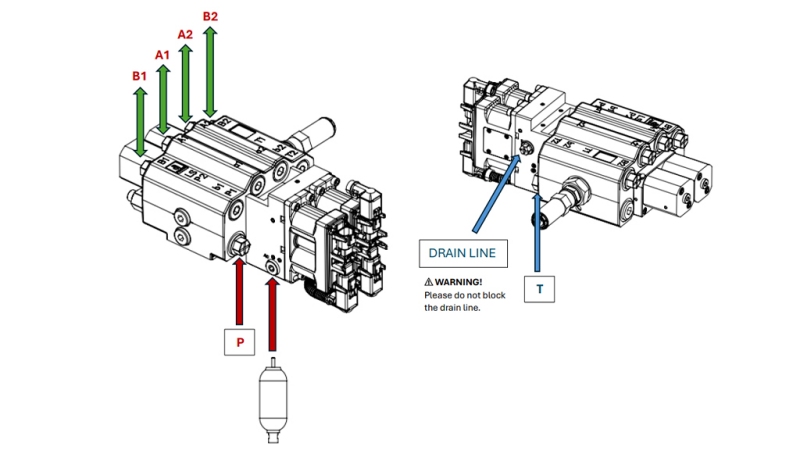 VÁLVULA PROPORCIONAL PARA CARGADOR FRONTAL DE TRACTOR - OPEN CENTER LVM92 EHP