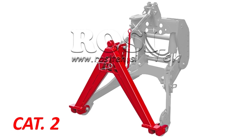 FRONT TRIANGLE FOR FRONT TRACTOR HYDRAULICS CAT.1 2 - 760 mm - 1400 kg