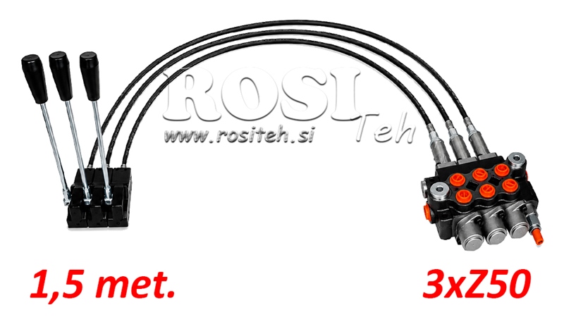 KIT 3xZ50 + JOYSTICK 1 POSISJON L1500