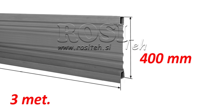 TRAILER SIDE PANEL 3 MET. - HEIGHT 400 MM