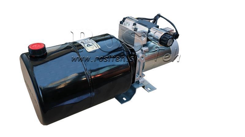 MINI HIDRAULISKAIS AGREGĀTS 24V DC - 2.2kW = 2.1cc - 8 lit - divvirzienu montāža (metāls)
