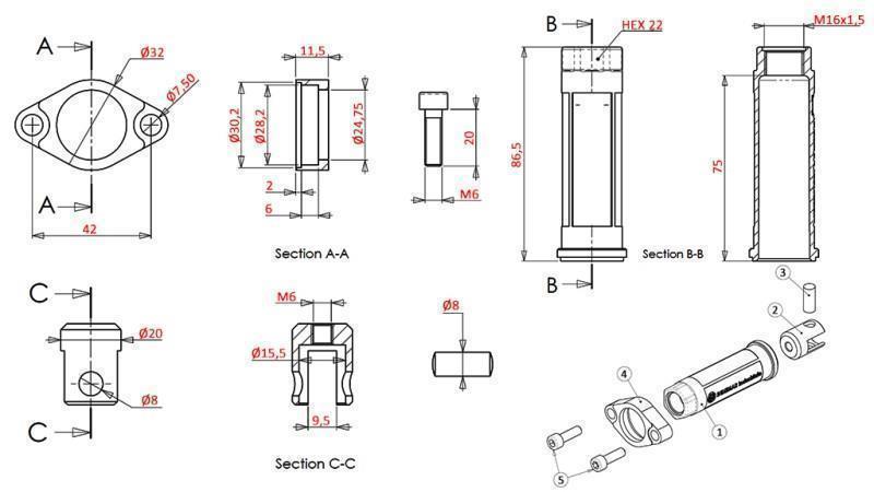 BRACKET AL. FOR CABLE FOR VALVE P80