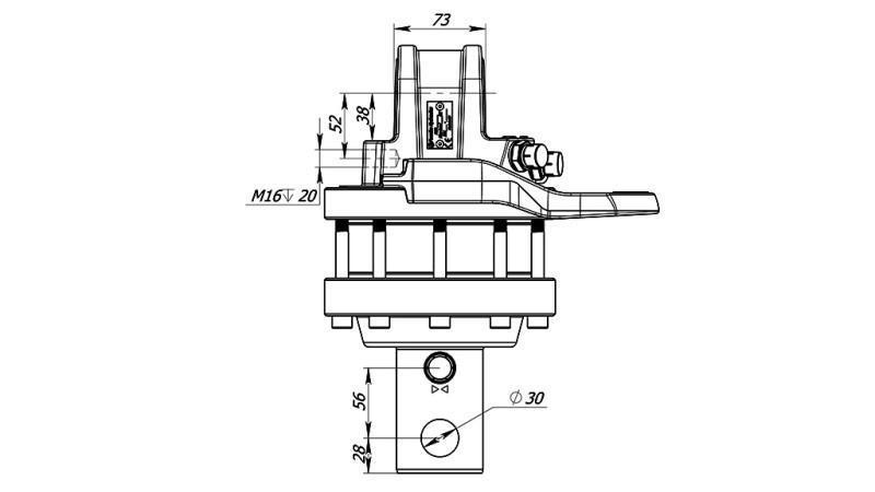 HYDRAULISK ROTATOR 5500/3250 KG MED AKSEL
