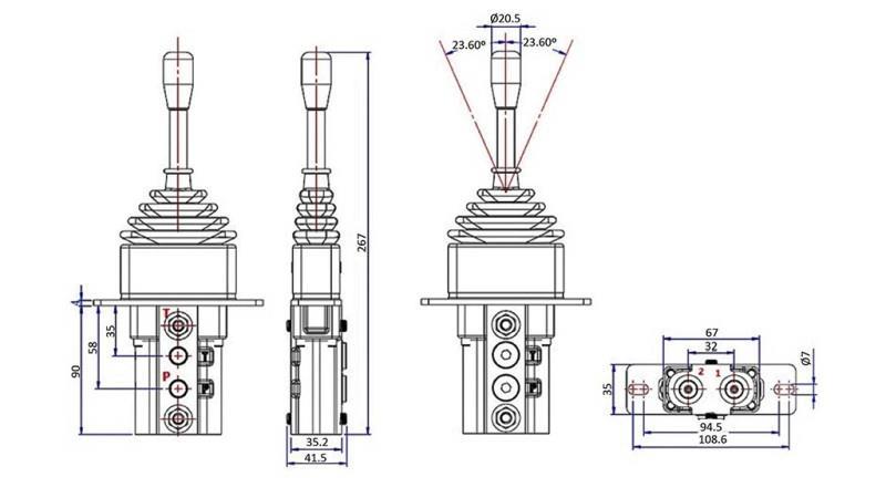 HYDRAULISK JOYSTICK UTEN LÅS