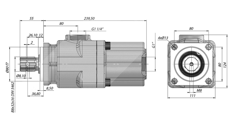 HYDRAULISK PISTONPUMPE -42CC - 350 BAR