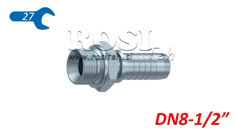 HYDRAULIC FITTING BSP MALE DN8-1/2