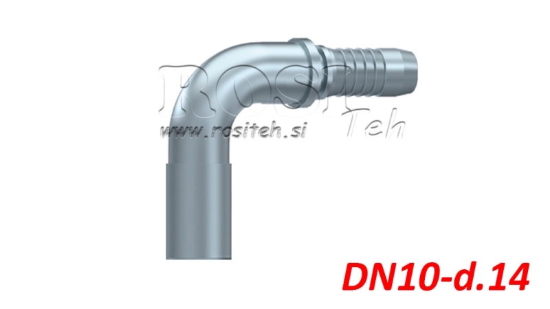 HYDRAULIC FITTING HOSE ELBOW 90° DN10-D.14