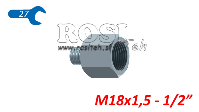 HIDRAULISKAIS ADAPTERIS VĪRIEŠA-SIEVIETE 18X1.5-1/2