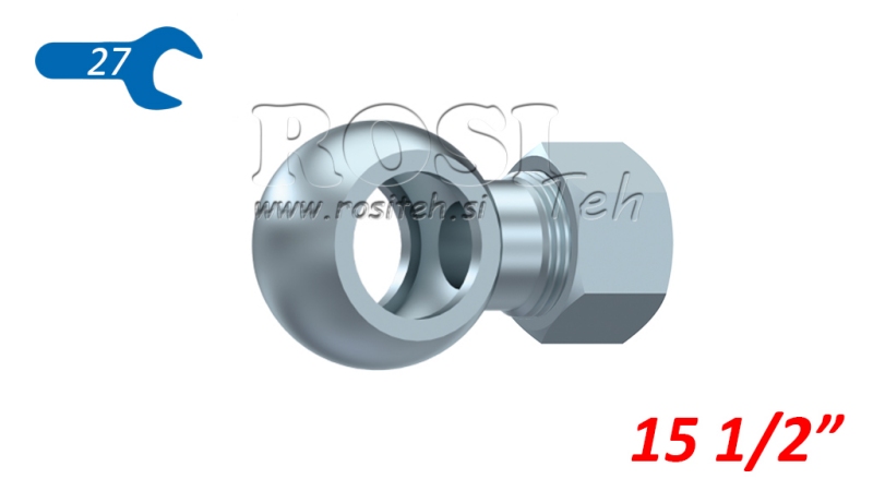 BANJO PER TUBO METALLICO 1/2 CON DADO