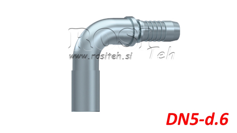 CONECTOR HIDRAULIC FURTUN TRANSIȚIE ÎN COLȚ 90° DN5-d.6
