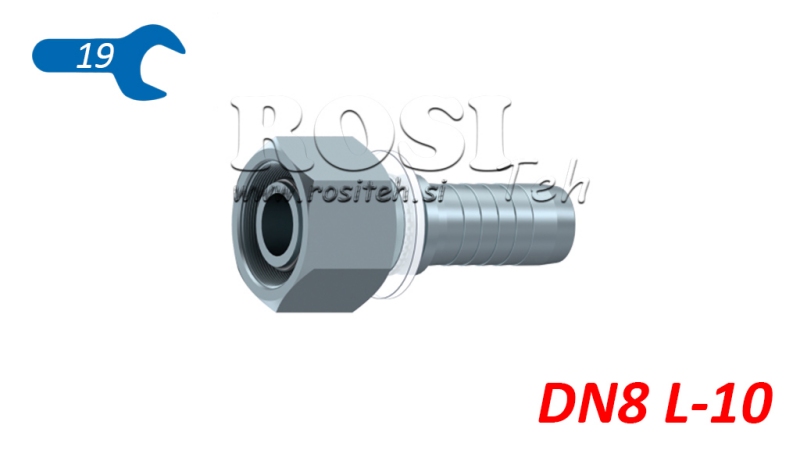 HYDRAULIC FITTING DKOL 10 L FEMALE DN8-M16X1.5