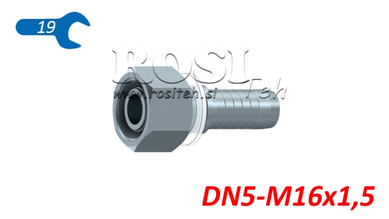 HYDRAULIC FITTING DKOS 8 WITH FEMALE DN5-M16X1,5