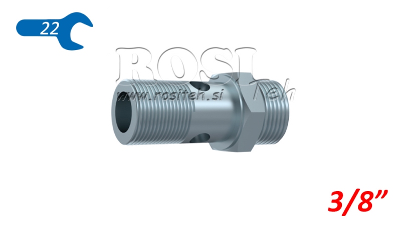 HYDRAULIC BANJO BOLT BSP 3/8 WITH EXTENDED THREAD