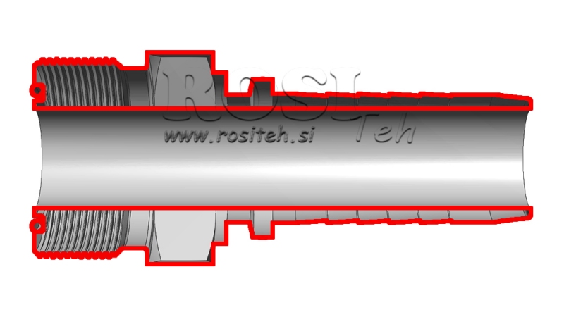 HYDRAULIC FITTING AGORFS MALE DN38-2 -12
