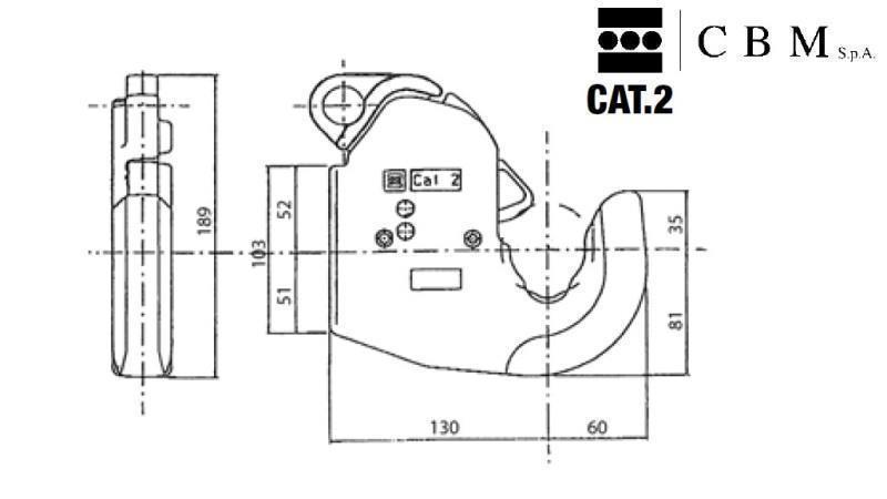 automatic hook for carrying hydraulics category 2