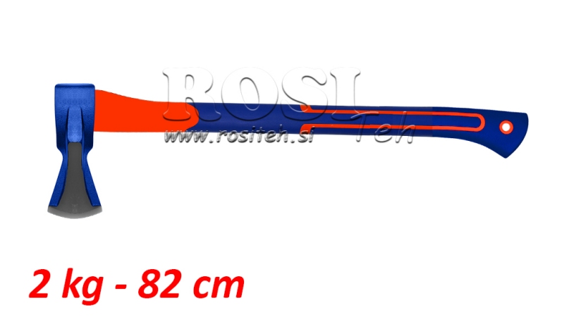 WOOD SPLITTING AXE WITH CARBON HANDLE - 2 kg - 82 cm