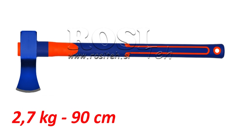 WOOD SPLITTING AXE WITH CARBON HANDLE - A621 2,7 kg - 90 cm