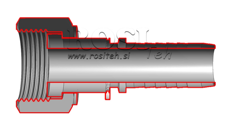 HYDRAULIC FITTING DKORFS FEMALE DN13-1 3/16-12
