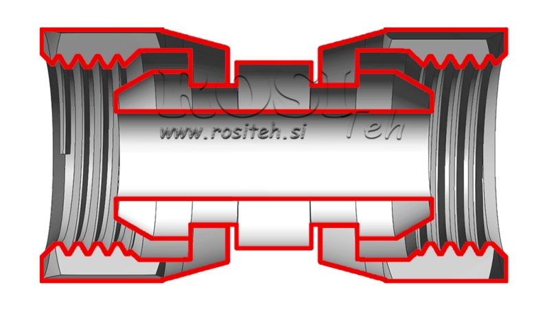 HYDRAULIC DOUBLE SWIVEL NUT 1/2