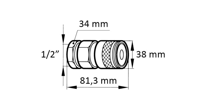 INNESTO RAPIDO ESCAVATORE FFH FEMMINA 1/2