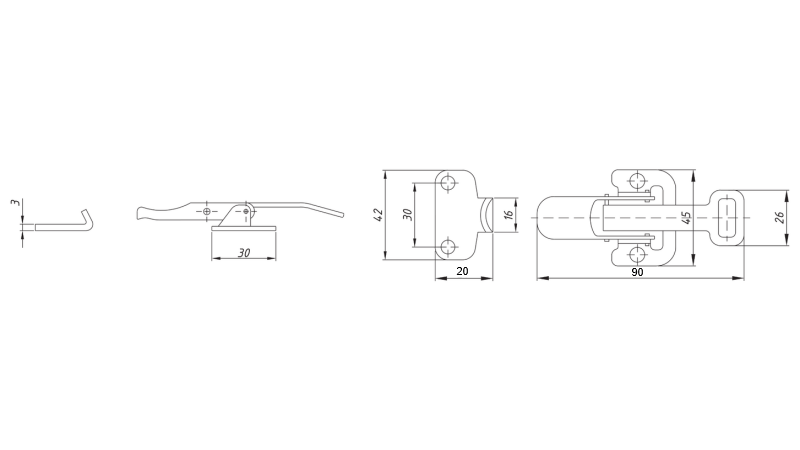TRAILER SIDE PANEL CLOSURE, NAPA L TYPE