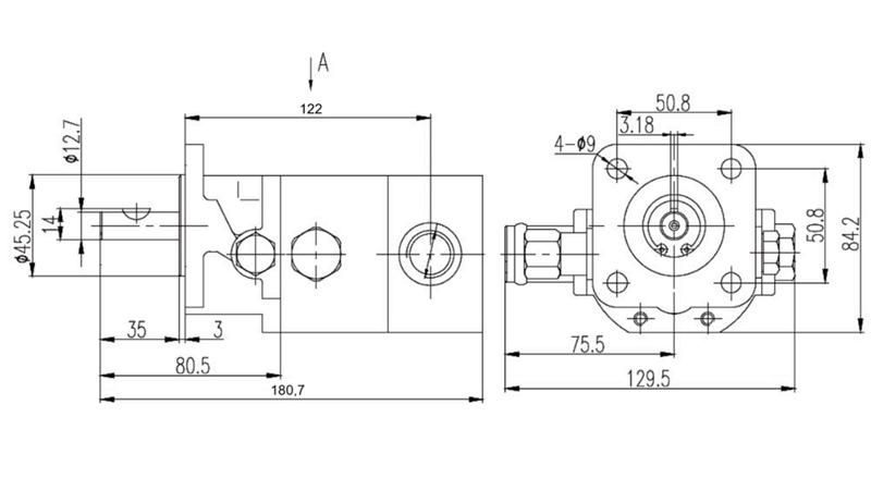 HYDRAULIC HI-LO PUMP 16GPM 12.9 CCM + 4.1 CCM RIGHT