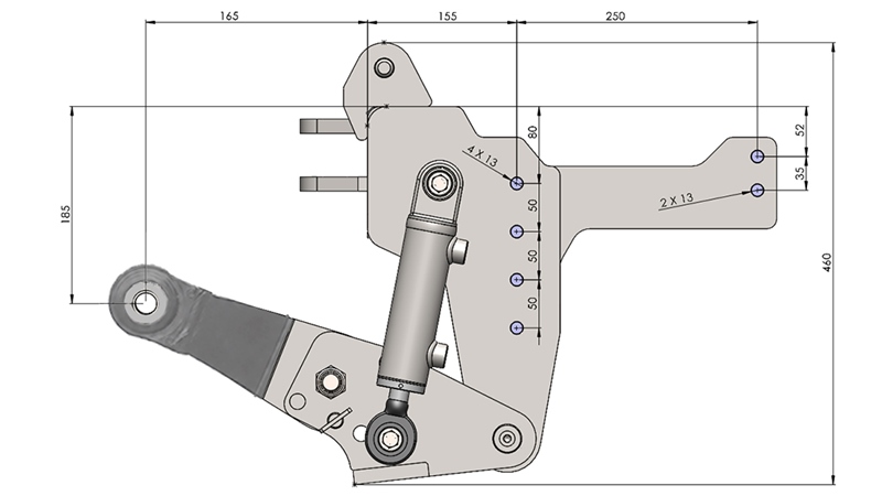 FRONT HYDRAULIKK UNIVERSAL KIT CAT. 1 - PROFI STANDARD FOR TRAKTOR 800 KG (RAL ETTER EGET VALG)