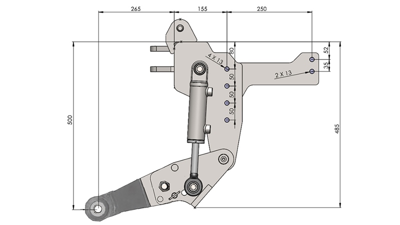 FRONT HYDRAULIKK UNIVERSAL KIT CAT. 1 - PROFI STANDARD FOR TRAKTOR 800 KG