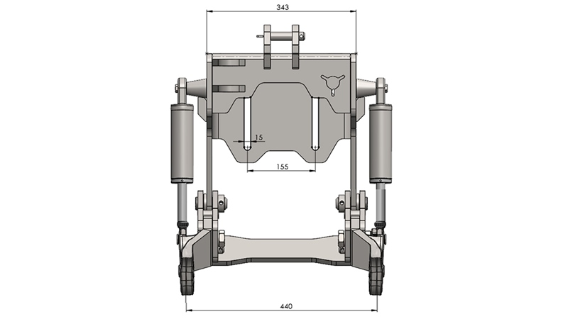 FRONT HYDRAULIKK UNIVERSAL KIT CAT. 1 - PROFI STANDARD FOR TRAKTOR 800 KG