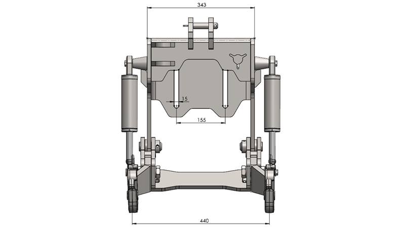 FRONT HYDRAULIKK UNIVERSAL KIT CAT. 1 - PROFI AUTOMATIC FOR TRAKTOR 800 KG (RAL ETTER EGET VALG)