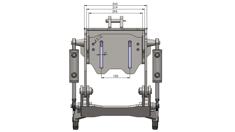 FRONT HYDRAULIKK UNIVERSAL KIT CAT. 1 - PROFI STANDARD FOR TRAKTOR 800 KG