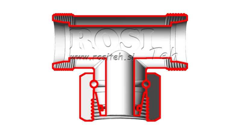 HIDRAVLIČNI T KOM S-10 Z VRTLJIVO MATICO CENTRALNO M18x1,5