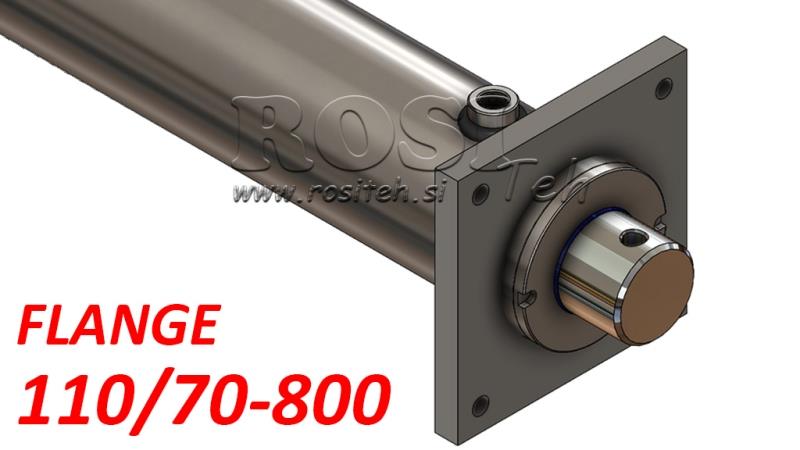 HYDRAULISK SYLINDER MED MONTERINGSPLATE 110/70-800