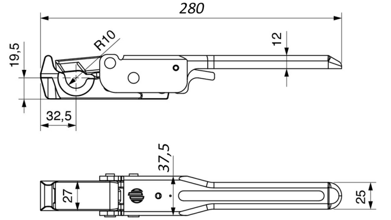 TRAILER SIDE PANEL CLOSURE PIANTONE ECO - FEMALE