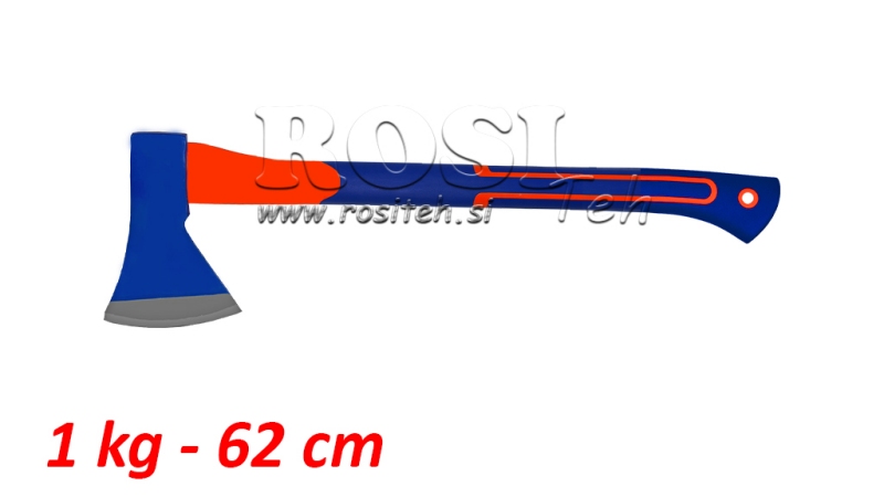 AXE WITH CARBON HANDLE - 1 kg - 62 cm