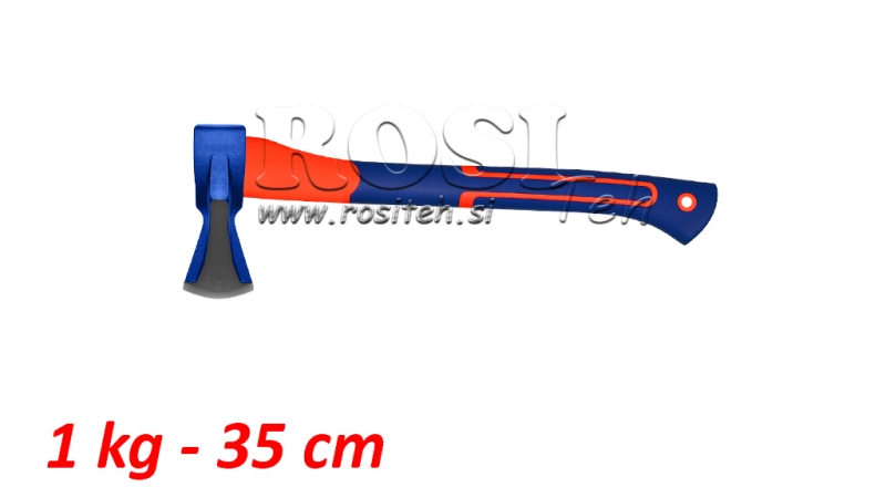 WOOD SPLITTING AXE WITH CARBON HANDLE - 1 kg - 35 cm